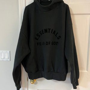 Essentials Fear of God Large Hoodie Black